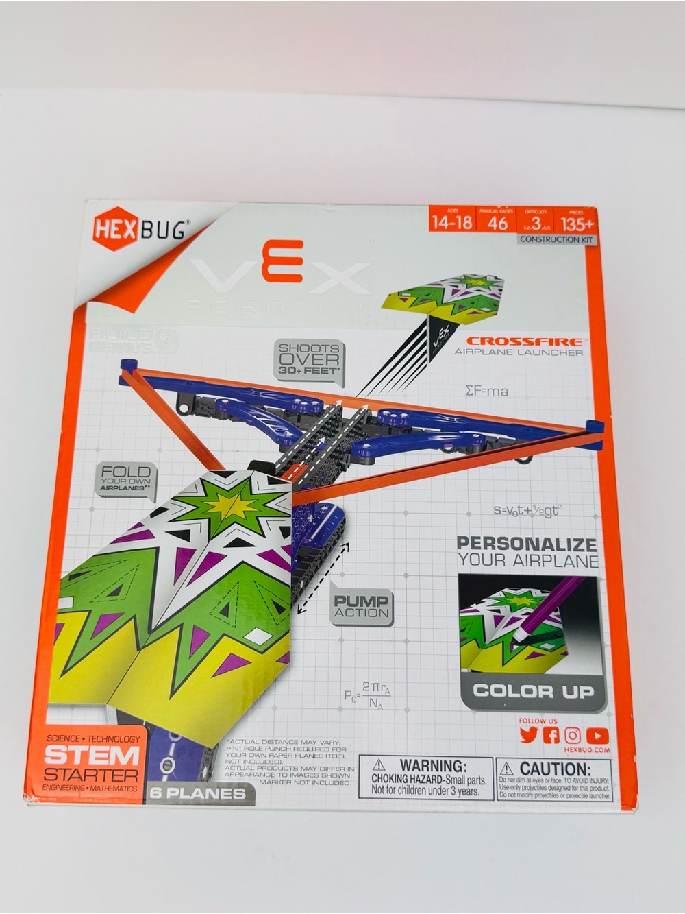 HEXBUG NWT VEX Robotics Crossfire Airplane Launcher STEM construction kit.